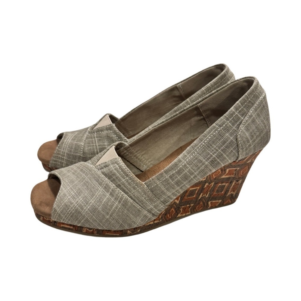 Tom’s Peeptoe Wedge Size 9.5 - Picture 2 of 7